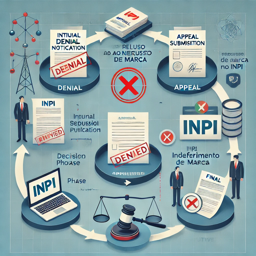 Fluxo do recurso ao indeferimento de marca no INPI.